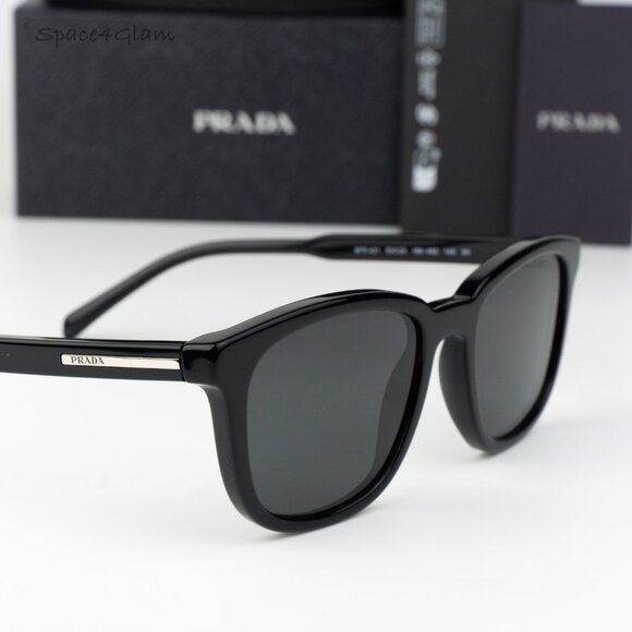 Prada Women Sunglasses Black Grey Square PRA21S 16K08Z NEW AUTHENTIC main image 10